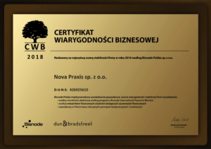Certyfikat wiarygodności biznesowej
