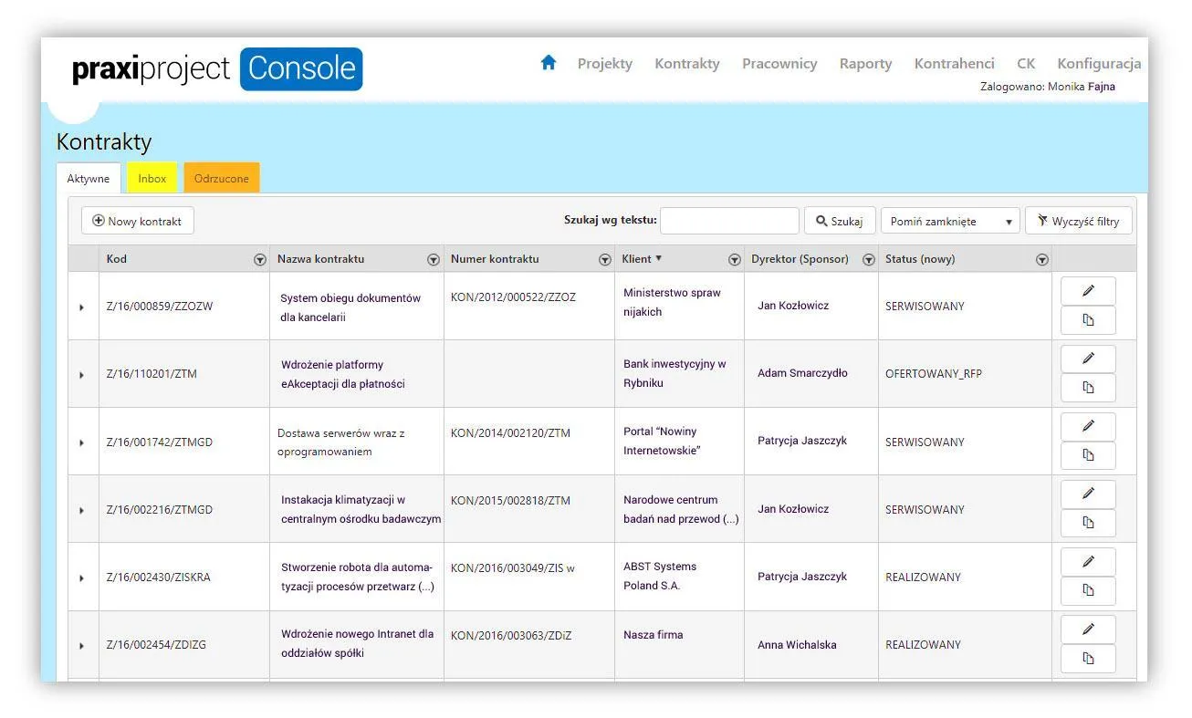 PMO - X. PP Console analiza procesów biznesowych
